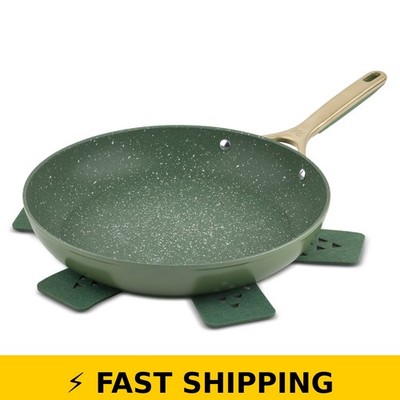 Thyme & Table 12'' Non-Stick Supreme Fry Pan - Olive