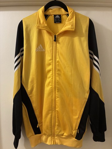Vintage 2003 Adidas Men's Track Jacket Yellow Black Auto Arneth Size S - Image 1
