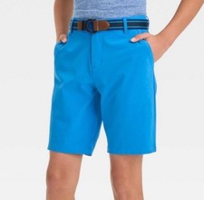 NWT All in Motion sz 12 Boys Blue Golf Shorts Everyday 8.25" Quick Dry 2012