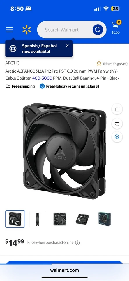 Estuche de PC torre media ATX con panel de ventana lateral y ventiladores de refrigeración Foto 2 de 2