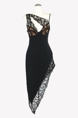 David Koma Damen Kleid Gr. 36 (UK 10) Schwarz Kleid Bleistiftkleid Etuikleid