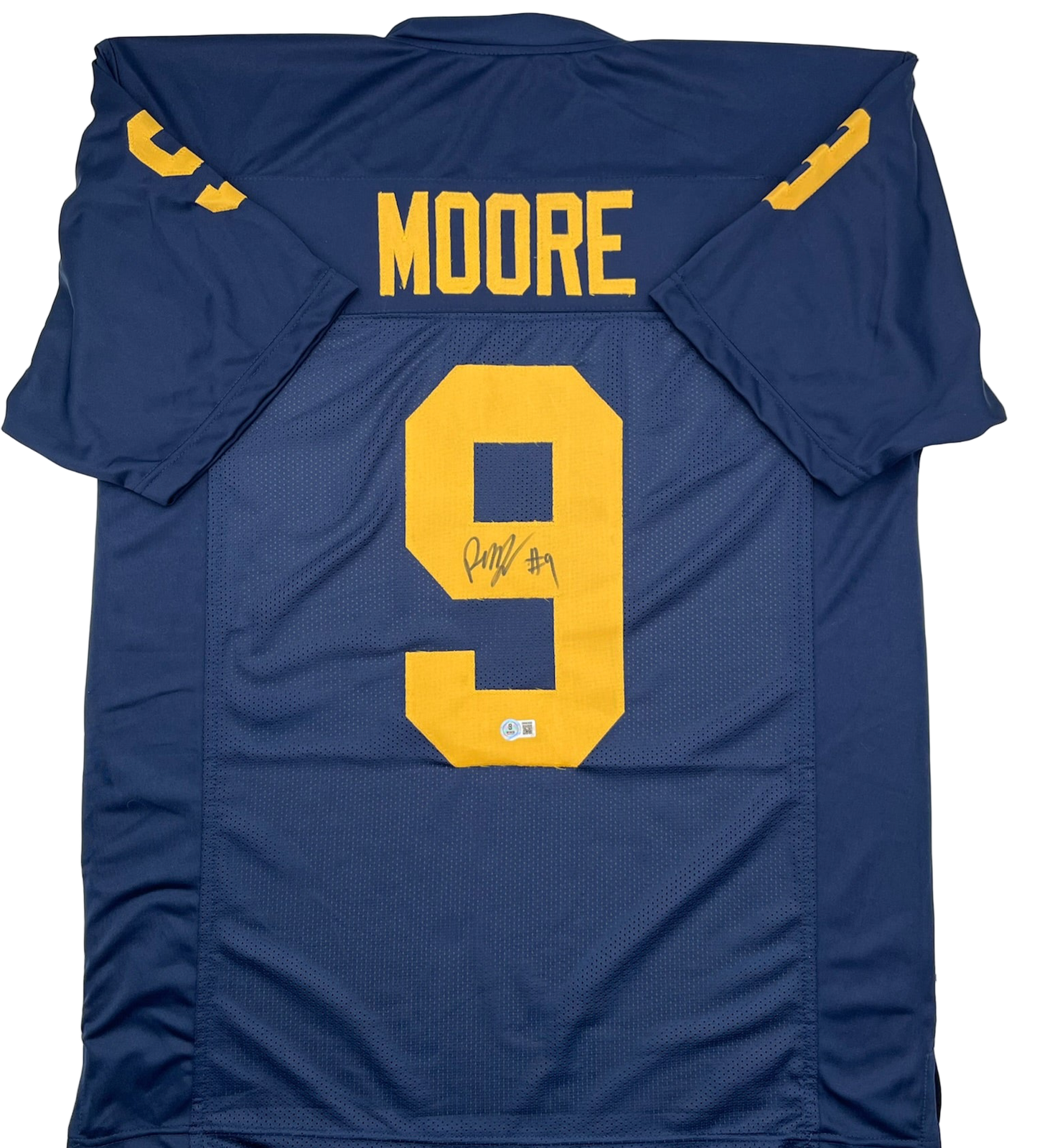 Rod Moore Autographed Signed Michigan Wolverines Navy Custom Football Jersey Beckett Co 