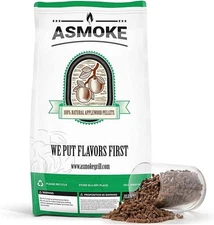 ASMOKE Apple Wood Pellets 20lb – 100% Hardwood BBQ Smoking Pellets for Grill