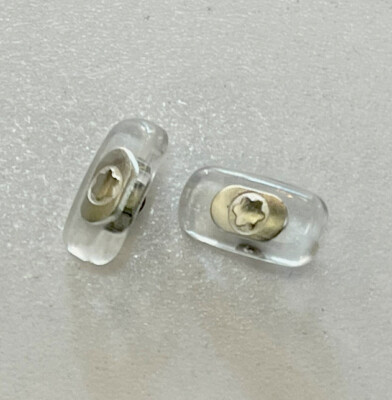 Replacement Screw-in Nose Pads for MontBlanc Eyeglasses Sunglasses Silver 1 Pair