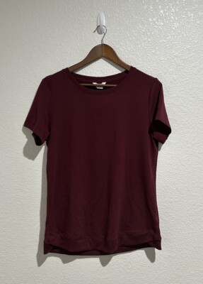 Danskin Shirt Adult Size Medium Burgundy NWT Short Sleeve Tee Womens