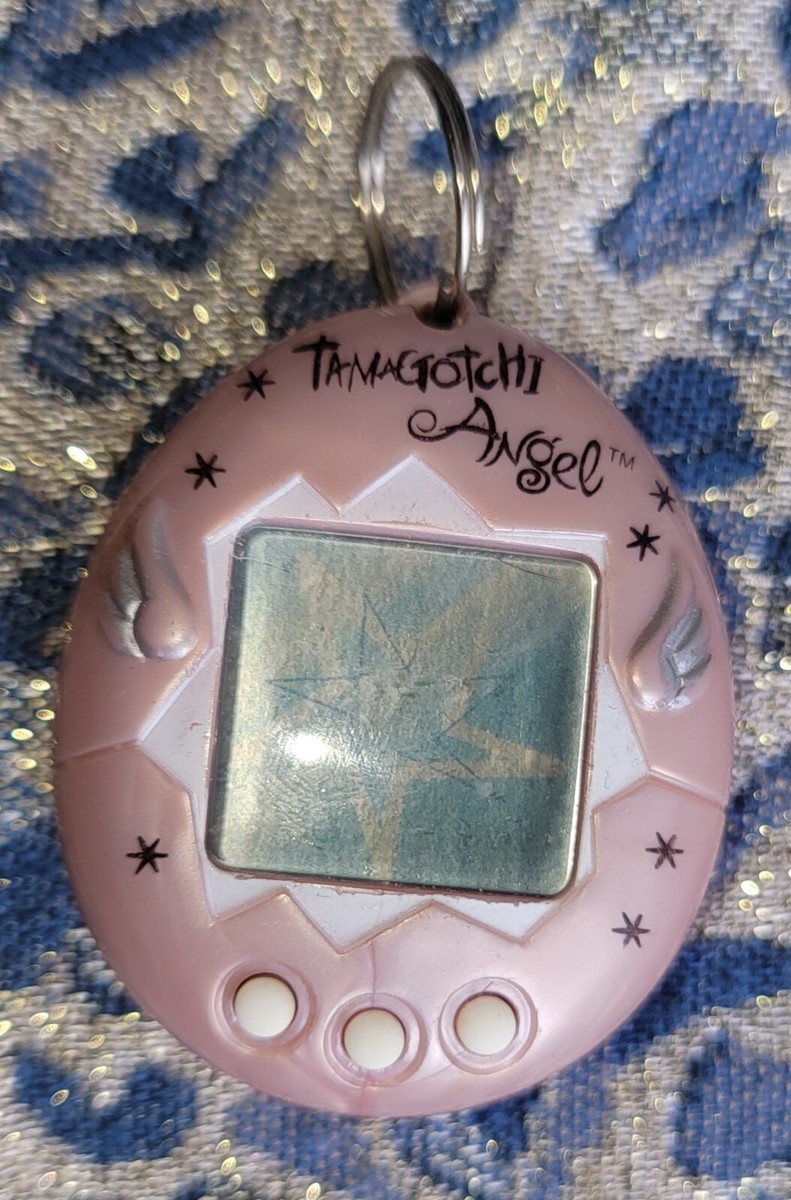 Tamagotchi Angel Pink 1997 Bandai - BROKEN - SOLD FOR PARTS