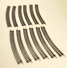 72 Piece Set, Model Power N Scale Curve Track, 9 3/4" Radius, Nickel Silver, NEW