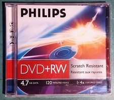 PHILIPS 3 x DVD+RW - 120min - 4.7GB DATA - 4X - SCRATCH RESISTANT - NEUFS
