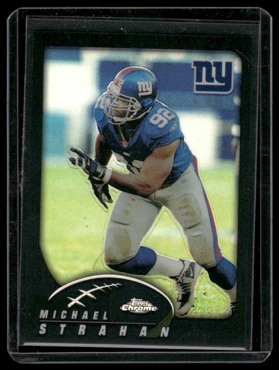 2002 Topps Chrome #20 Michael Strahan Black Refractors #/599