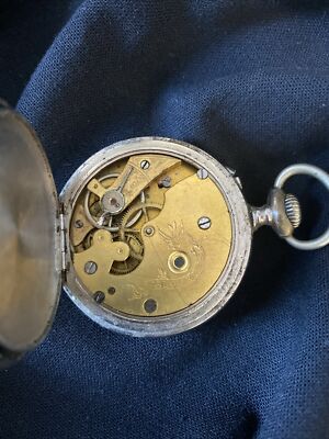 Ancienne Montre De Poche (gousset) En Métal - Marque Alouette - À Réviser - Occasion