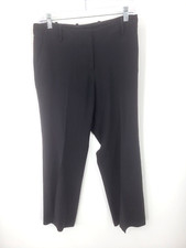 Talbots Pants Womens 10P Black Flat Front Straight Leg Signature Trousers Slacks