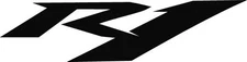 #366 (2) 6" Yamaha Logo Racing Decal Sticker R1 1000 Gloss Black Vinyl Drums 