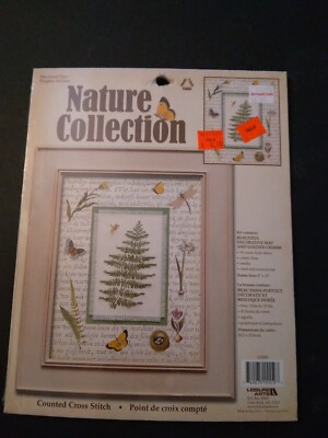 Leisure Arts Nature Collection Woodland Fern Counted Cross Stitch Kit New Sealed
