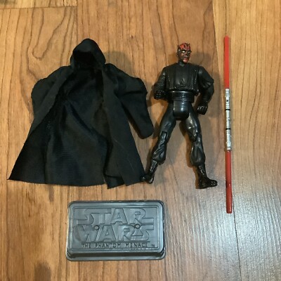 Star Wars Episode 1 Sith Lord DARTH MAUL W/ Cloth Cape 3.75'' Figure Hasbro 1999