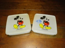 Vintage Mickey Mouse Sandwich Holder  Eagle Super Seal 5"  Disney Set