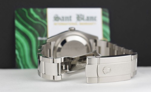 ROLEX White Gold & SS DateJust Silver Jubilee Diamond w/ Card 116244 SANT BLANC - Picture 4 of 6