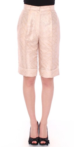 Zeynep Tosun Beige Brocart Above Genou Short Bas IT40/US6/EU36/S