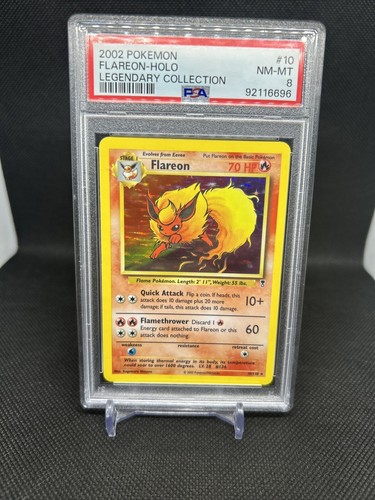 Pokemon Legendary Collection Flareon Holo #10 - PSA 8