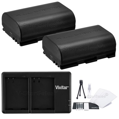 2X LP-E6 Replacement Battery & USB Dual Charger for Canon EOS 7D 60D 5D Mark III