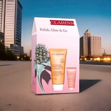 Clarins Polish, Glow Go Gift Set Cleanser Day Cream - MINI SET