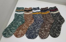5 Pairs Mens Unisex Colorful Crew Socks Summer Breathable Assorted Colors