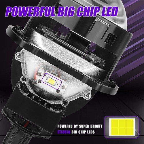 3inch Bi-LED Projector Lens Headlight Fog Lamp 6000K White Hi-Lo Beam Retrofit - Picture 6 of 14