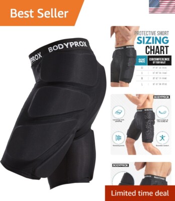 Unisex Flexible Padded Shorts with 3D Protection for Extreme Sports Activities