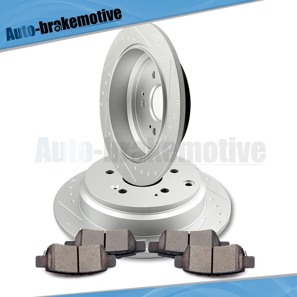 ROTORES DE FRENO TRASEROS Y PASTILLAS DE CERÁMICA PARA HONDA ODYSSEY 2005-2010 Foto 2 de 4