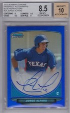 JORGE ALFARO 2013 Bowman Chrome Blue RC Autograph /150 BGS 8.5/10 auto Pop 2