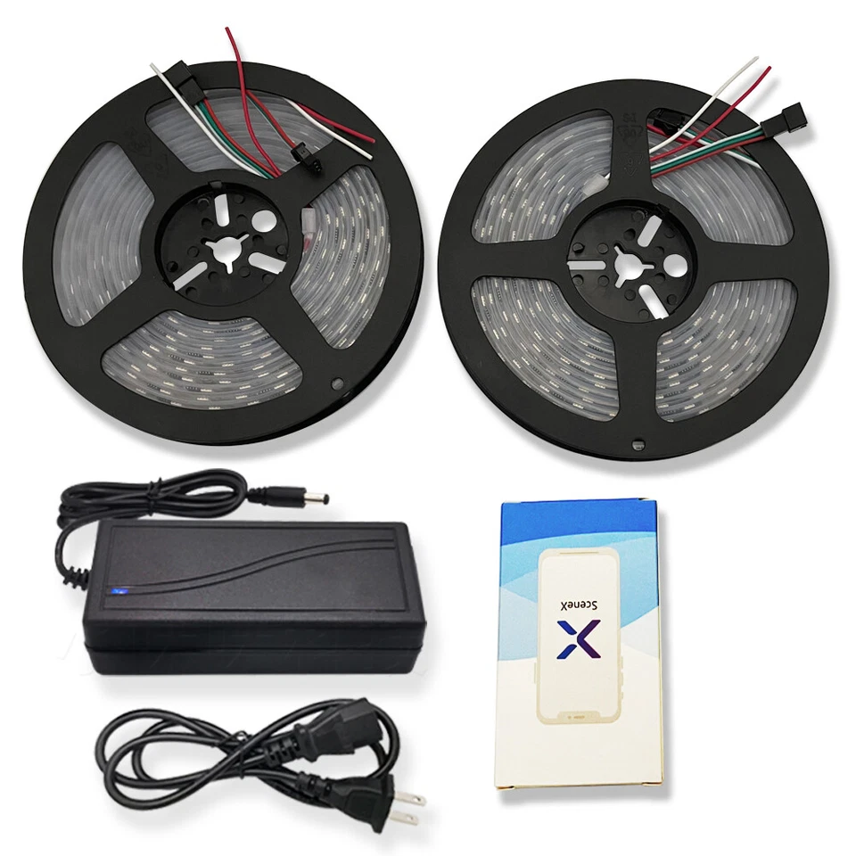 DC12V 5050 Dream Color RGB Music Rhythm Sound Wave Flowing Water LED Light Strip - Image 2 of 4