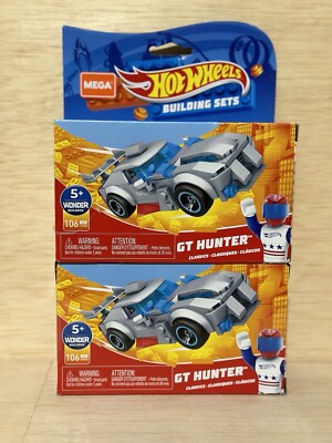 Lot 2-Hot Wheels Mega Construx GT Hunter Ages 5+ Building Set, 106 Pieces,