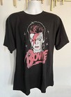 David Bowie Face Black Vintage-Style Print Tee New Nwt Sz Xl Duffy Archive Rock