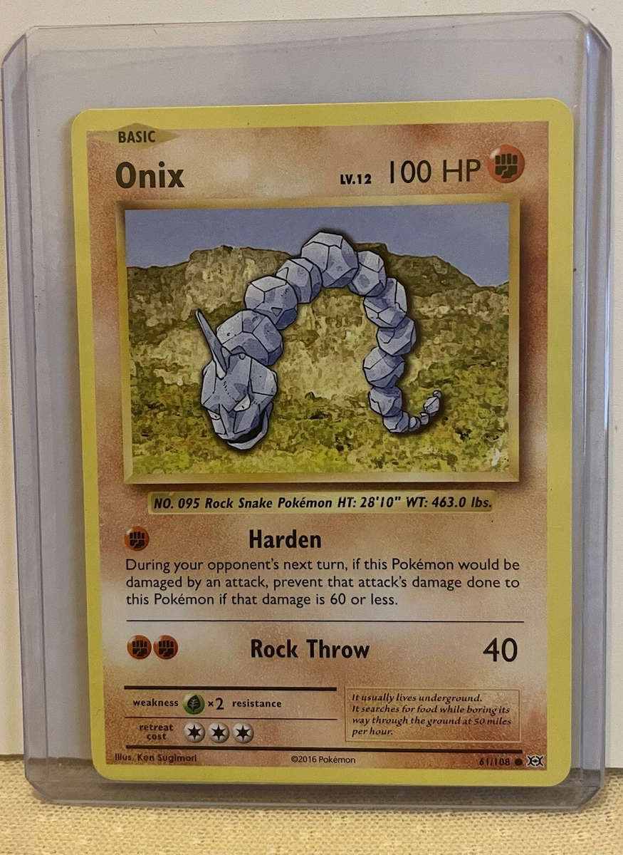 Pokemon: Onix 61/108 Common XY Evolutions Mint