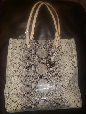 Michael Kors Python Snake Leather Hobo Tote Handbag