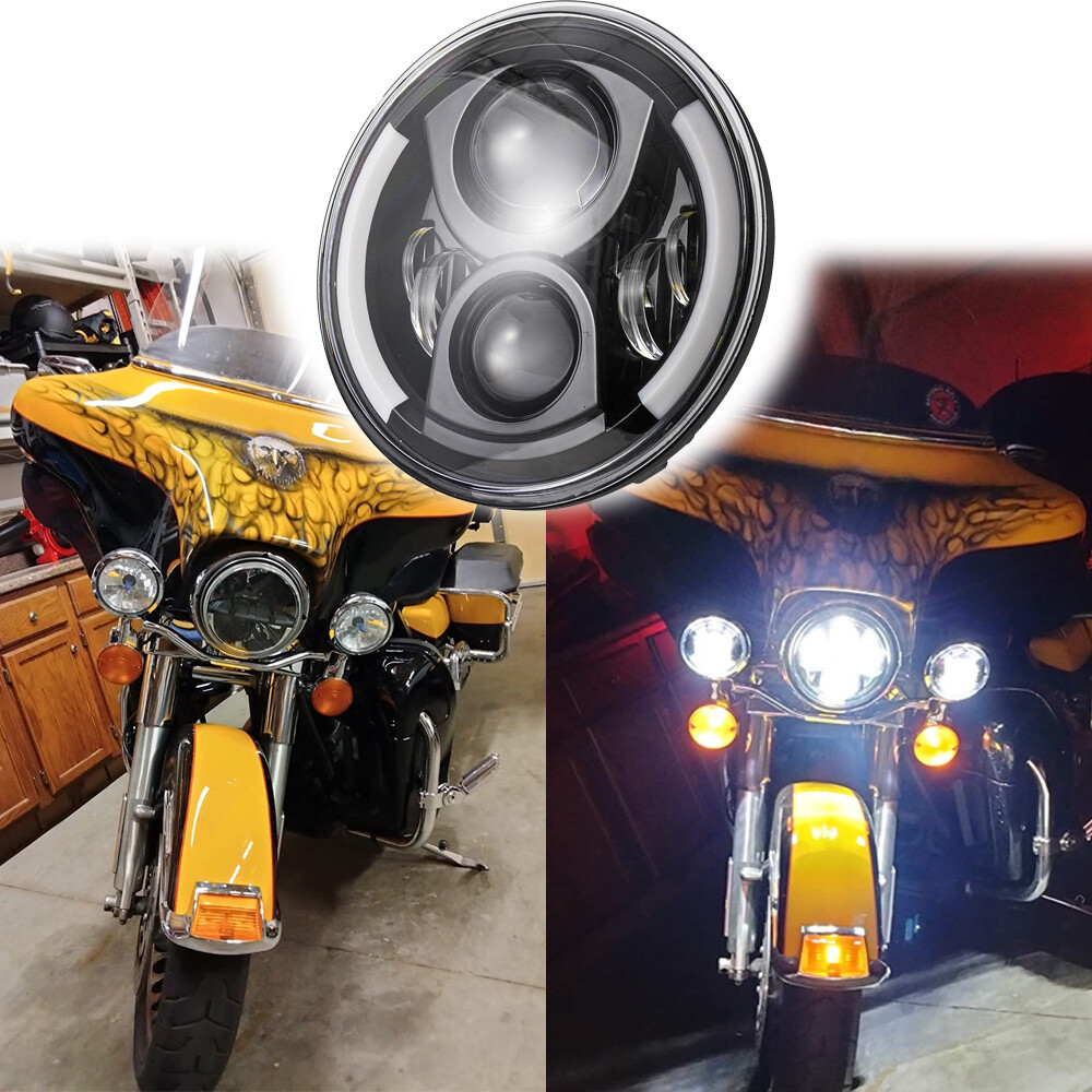 7'' LED Headlight Lamp for Harley Davidson Electra Glide Ultra