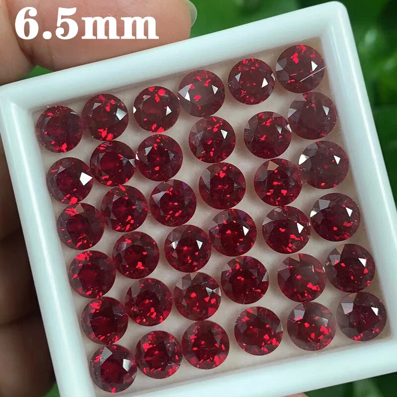 Blood Red Ruby AGL Certified Lab Grown Ruby Loose Gemstone Round Cut 0.3ct~4.3ct - Image 4 of 4