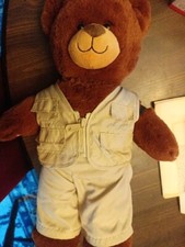 Build A Bear Plush Fisherman Bear Stuffed Animal Teddy Bear 14" Fishing Outfit