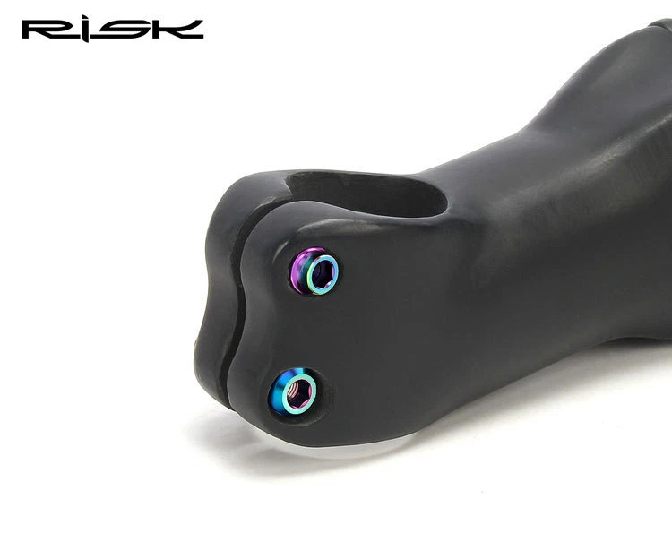 Set Viti Manubrio Titanio RISK M5 X 18/20mm - Dado Bloccaggio Per Shifters Bici