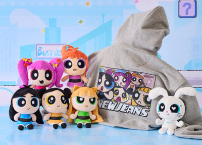 NEWJEANS Powerpuff Girl Plush Doll Keyring Bag Charm Clip 17cm *US