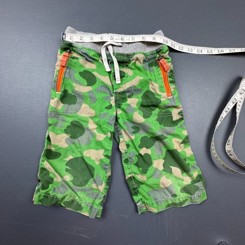 Mini Boden Camo Green Cargo Shorts Boys 6Y Drawstring Pockets Casual Play - Picture 5 of 8