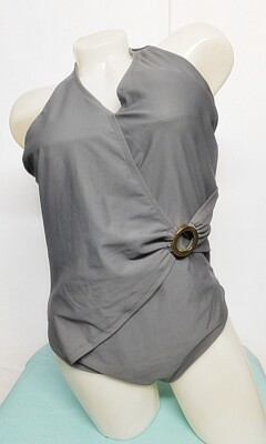 Nice Size Neckholder Badeanzug Gr. 44 Grau komplett gefüttert