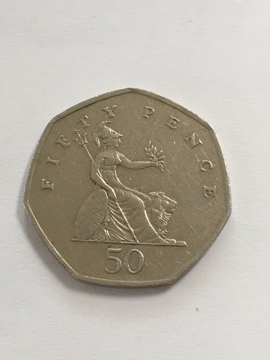 1997 England Queen Elizabeth II 50 Pence Coin | eBay