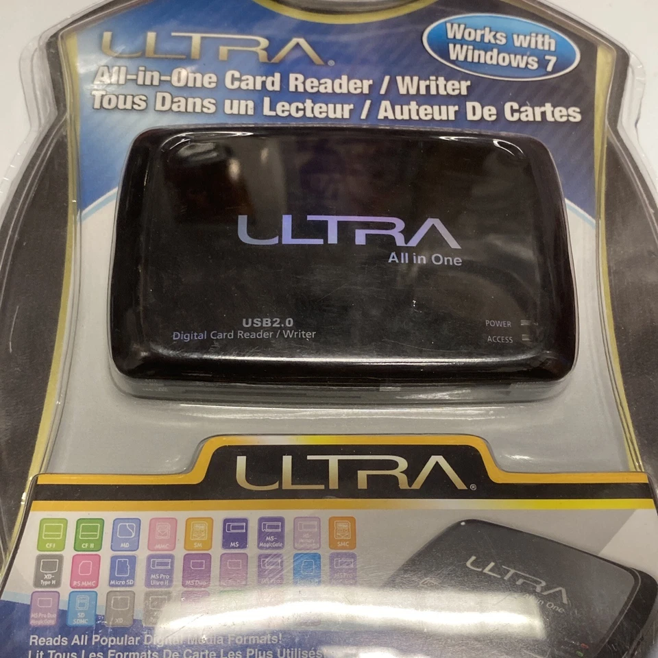 ULTRA ALL IN ONE CARD READER/writer Usb 2.0 New With Cord - Image 2 of 4