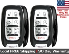 2x New Proximity Remote Key Fob SHELL / CASE for Select Chrysler Vehicles
