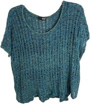 Women’s ANA(A New Approach) Shirt Sleeve Knit Top- Size XL- Blue- USA Made