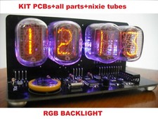 Nixie Tube Orologio KIT con IN-12 Tubo LED RGB Retroilluminazione Nero PCB