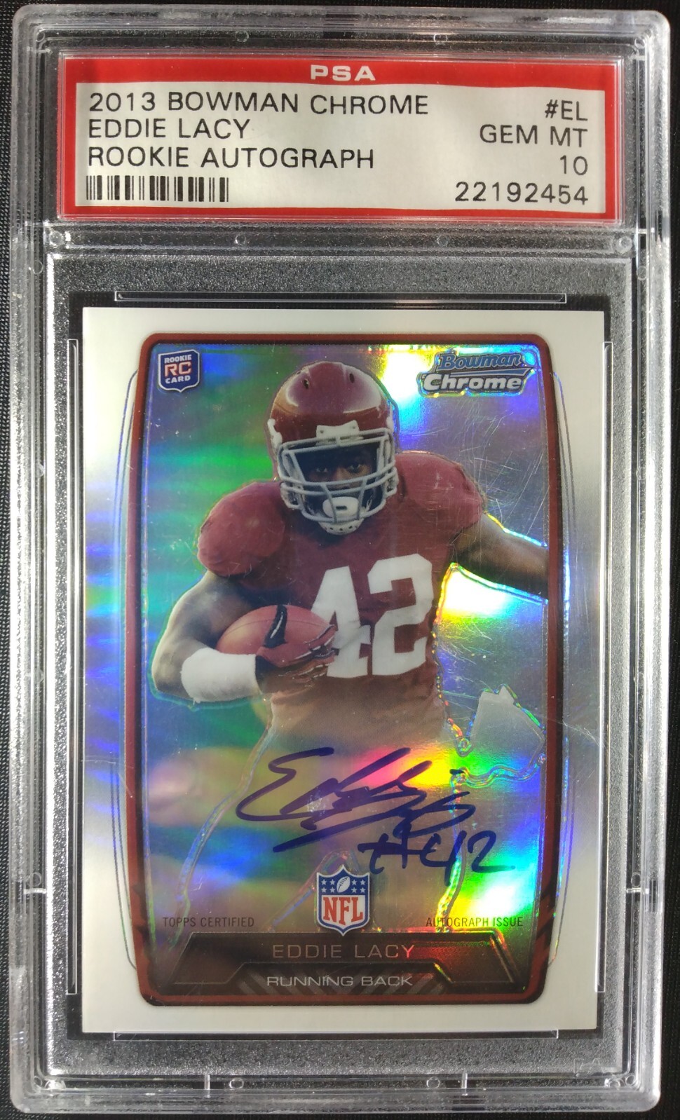 Eddie Lacy Bowman Chrome Rookie Autograph #EL Base