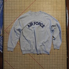 Vintage Air Force USAF Crewneck Pullover Sweatshirt Spellout Made In USA sz M