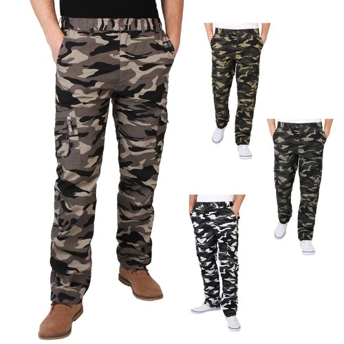 Pantalones con Estampado Militar de Camuflaje Ejército Casual Trabajo | eBay