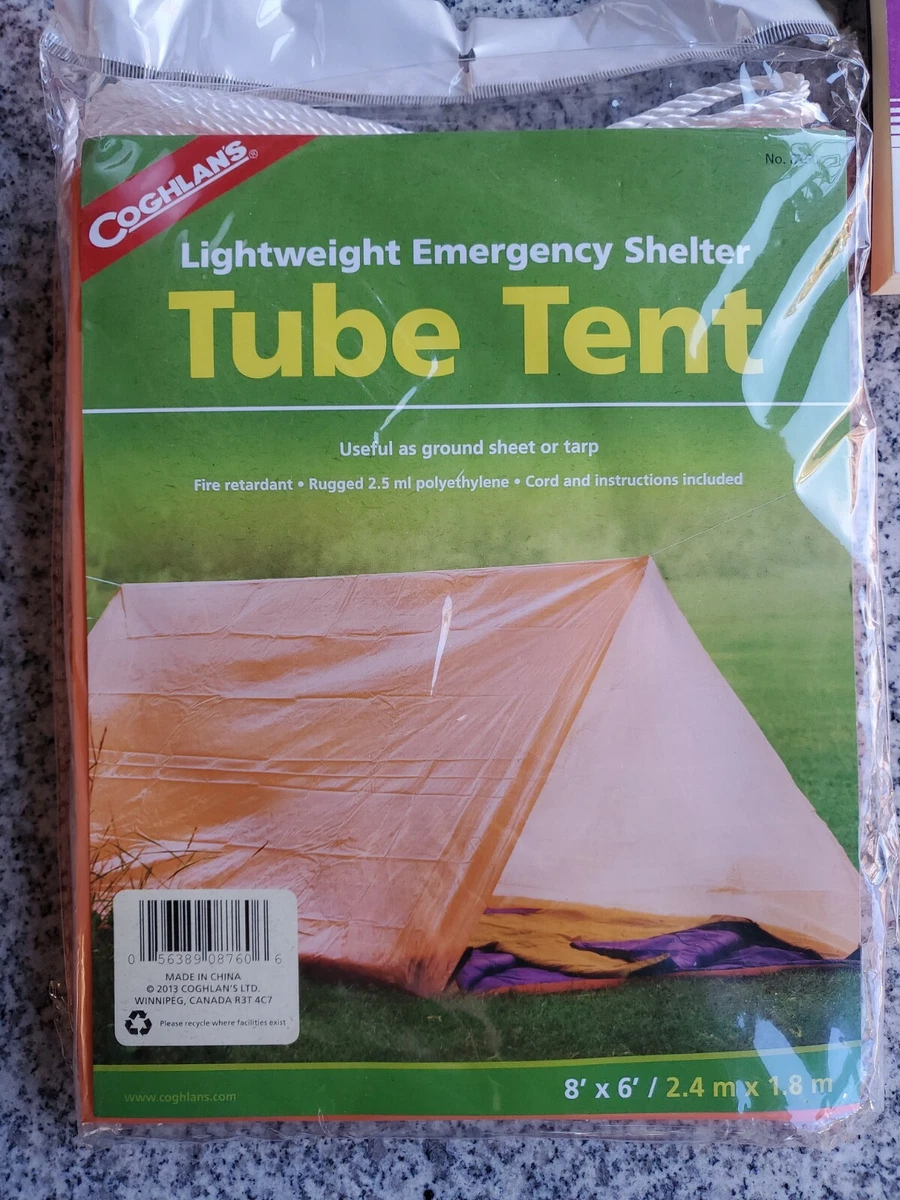 Coghlan s Emergency 2 Person Tube Tent Camping Shelter Tarp see